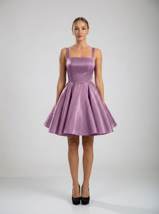 שמלת מיני מחוך סאטן לילך