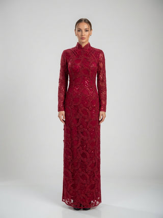 שמלת עמוד תחרה של סלסט