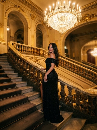 שמלת מרסלין – נצנוץ שחור