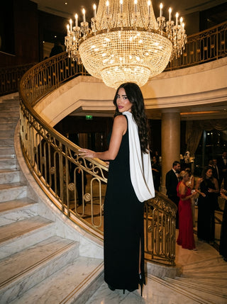 שמלת נוקטירה – שחור ולבן