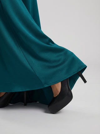 VIRENZA Structured Satin Gown - Transformative Teal