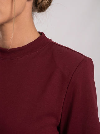 VELINA NOIR SIGNATURE PLEATED TROUSER — BORDEAUX