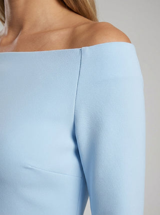 Mariana Bell Sleeve Gown – Ice Blue