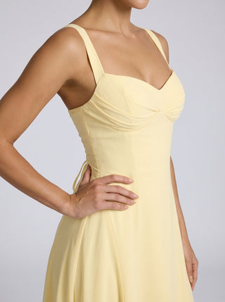 ELVIRA Soft Corset Flow Gown - Butter Yellow