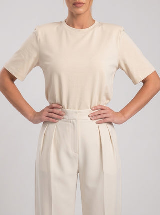 VELINA NOIR SIGNATURE PLEATED TROUSER — IVORY