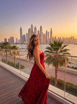 שמלות רוזלה – אדום בורדו