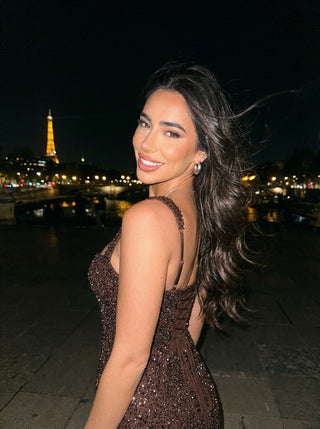 Regalia Gown – Plum Sparkle