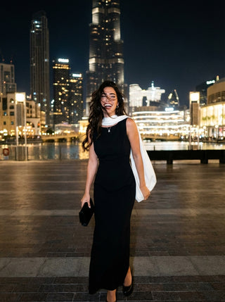 שמלת נוקטירה – שחור ולבן