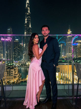 שמלות סולן קסקדה - ורוד רך