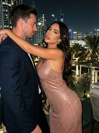 NOVA Rhinestone Slip - Rose Gold