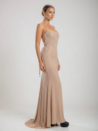 שמלת קריסטל נוקטירה – בז'