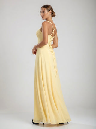 ELVIRA Soft Corset Flow Gown - Butter Yellow