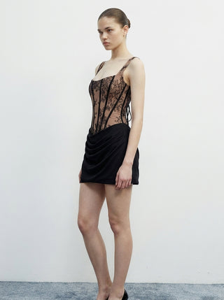 CORNELIA LACE CORSET MINI DRESS