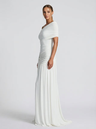 שמלת רדיפה נוקטיס - לבן