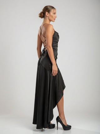 שמלות סולן קסקדה – שחור