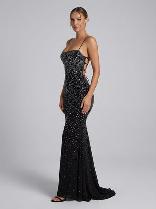 שמלת קריסטל נוקטירה – שחורה