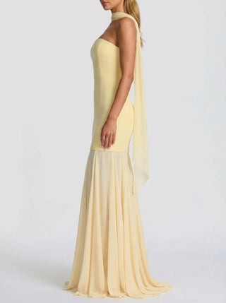 שמלת ערפל אורליה – צהוב לימון