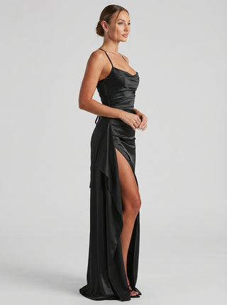 שמלת ולוריה - שחורה