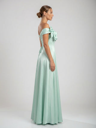 שמלת קשת עם נצנצים בצבע מנטה