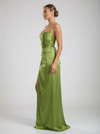 שמלת ולוריה – ירוק זית