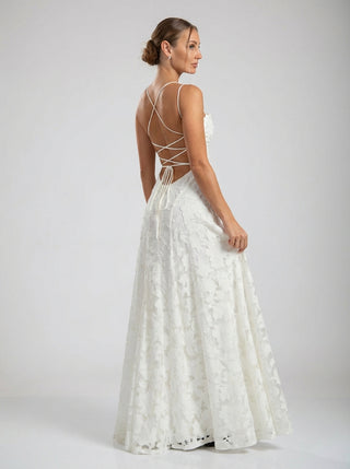 שמלות רוזלה – לבן שנהב