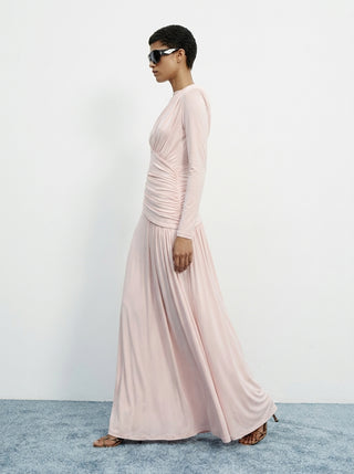 AMARA DRAPED GOWN - BLUSH