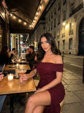 שמלת מרסלין – Sparkle יין עמוק