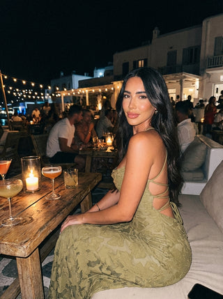 Roselle Gown – Olive Green