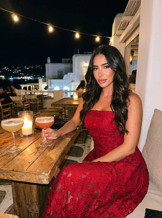 שמלות רוזלה – אדום בורדו