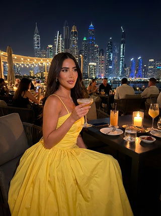 שמלת מרסלין – צהוב חמאה