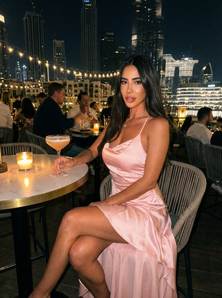 שמלות סולן קסקדה - ורוד רך