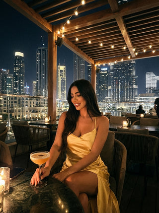 שמלות סולן קסקדה - לימון