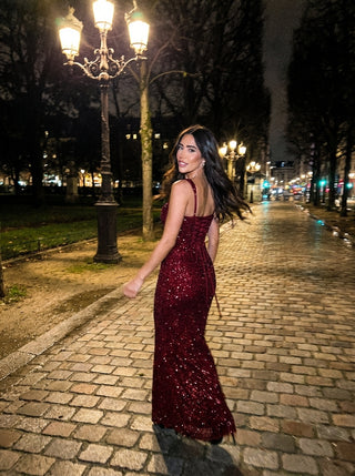 שמלות ריגליה – ברגונדי מנצנץ