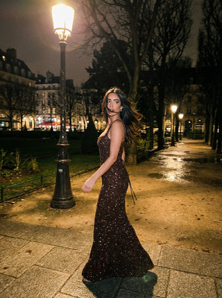 Regalia Gown – Plum Sparkle