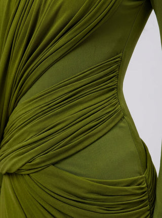 זורי – שמלת ערב בצבע זית