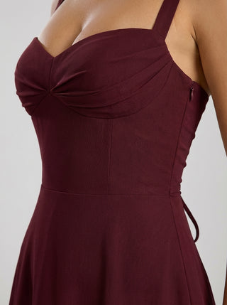 ELVIRA Soft Corset Flow Gown - Dark Cherry