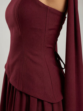 Seraphine Gown – Burgundy