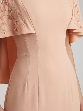 Patricia Cape Gown – Blush Nude